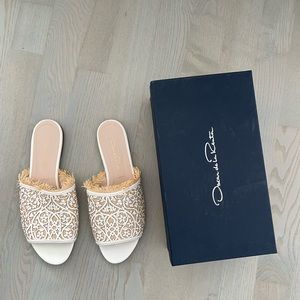 Oscar de la Renta raffia shoes